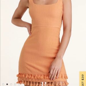 feels like sunshine washed orange mini dress